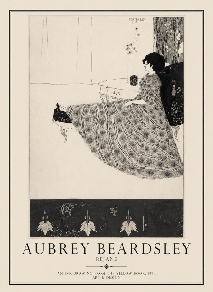 Aubrey Beardsley Rejane II No1 - Póster
