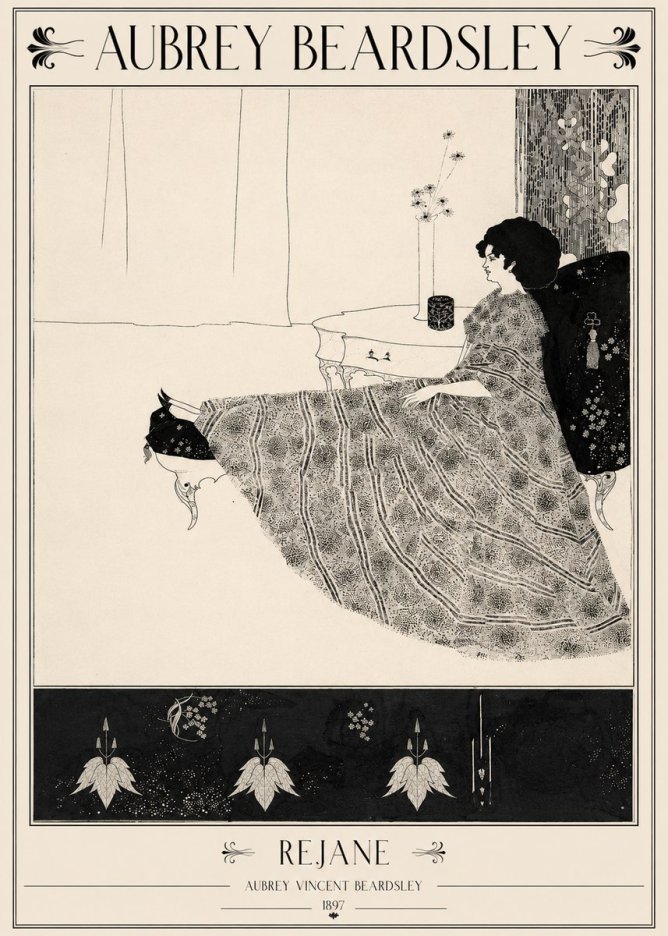 Aubrey Beardsley Rejane II No2 - Póster