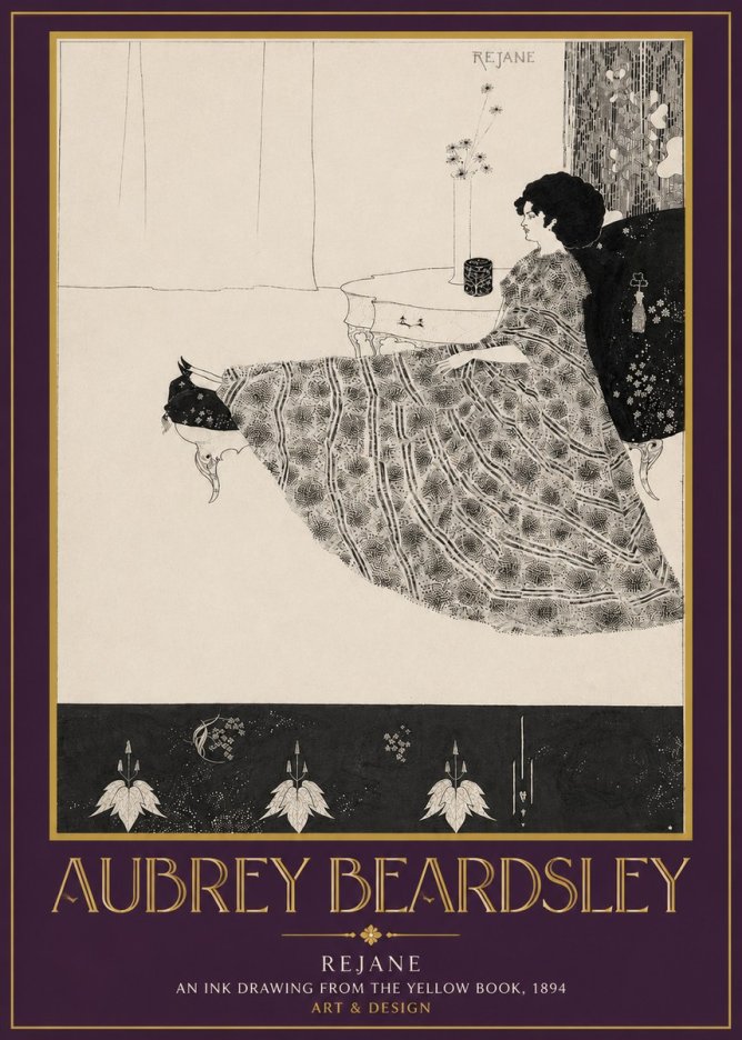 Aubrey Beardsley Rejane II No3 - Póster