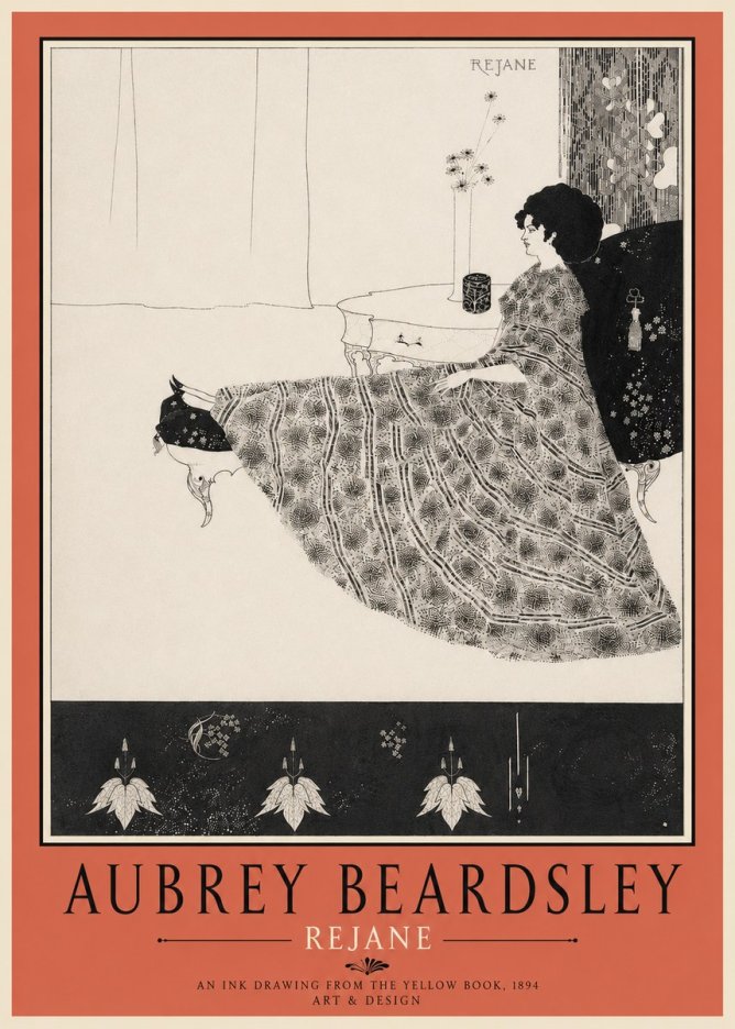 Aubrey Beardsley Rejane II No4 - Póster