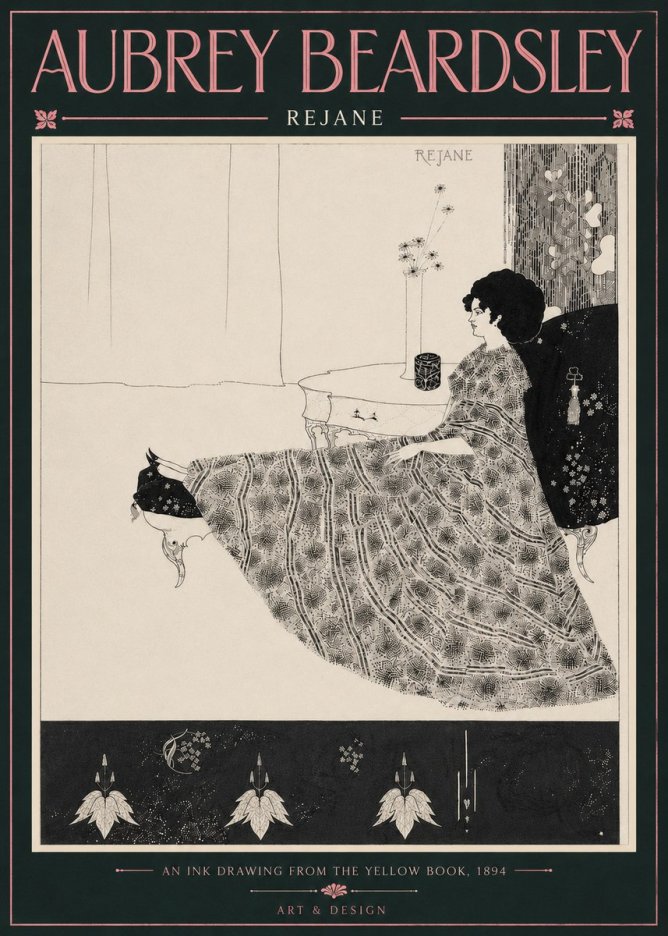 Aubrey Beardsley Rejane II No5 - Póster