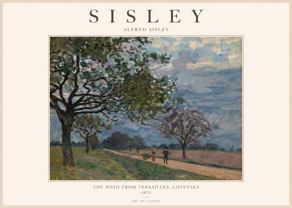 Sisley The Road from Versailles, Loantaka No1 - Póster