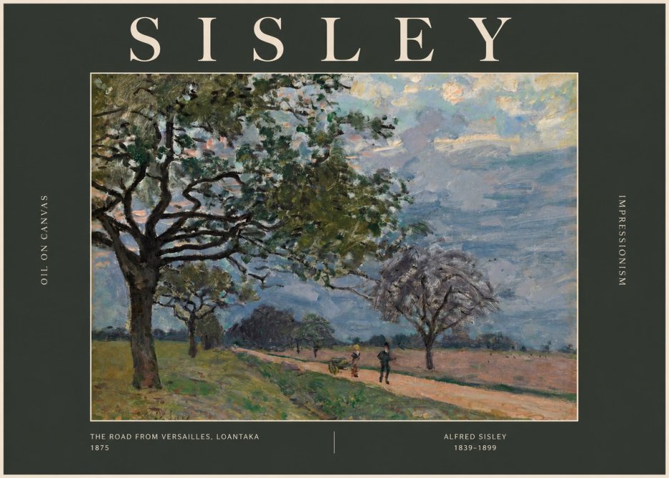 Sisley The Road from Versailles, Loantaka No2 - Póster