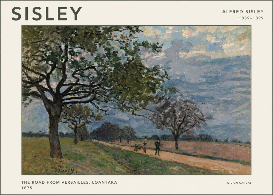 Sisley The Road from Versailles, Loantaka No4 - Póster