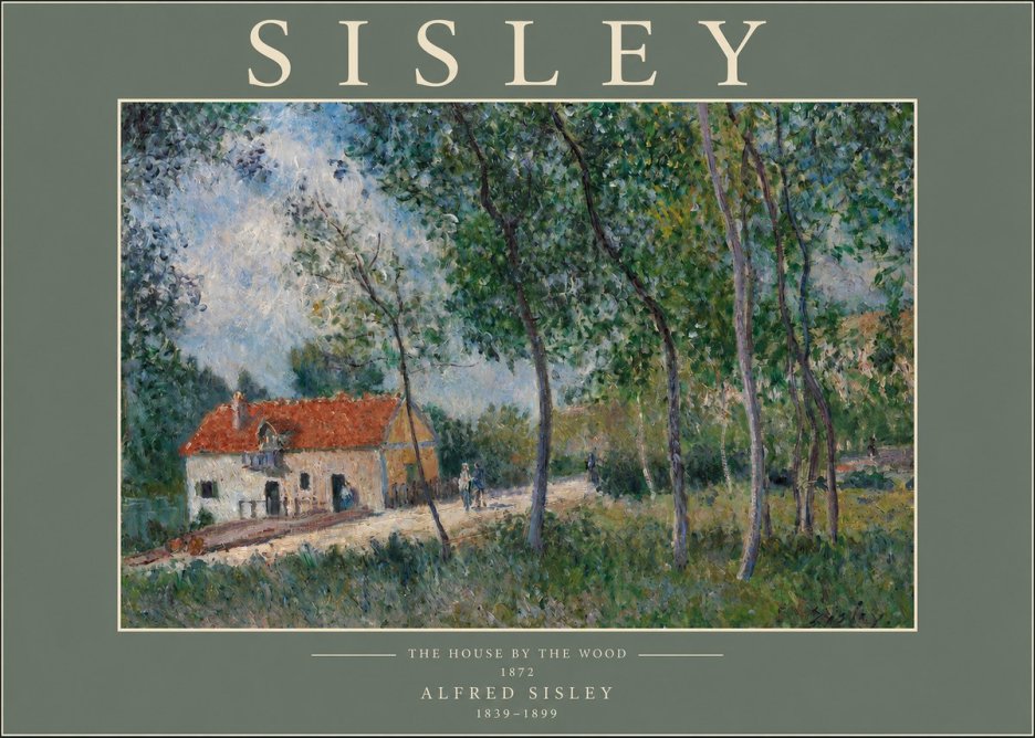 Sisley The House by the Wood No2 - Póster