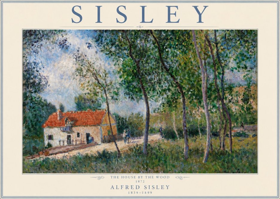 Sisley The House by the Wood No4 - Póster