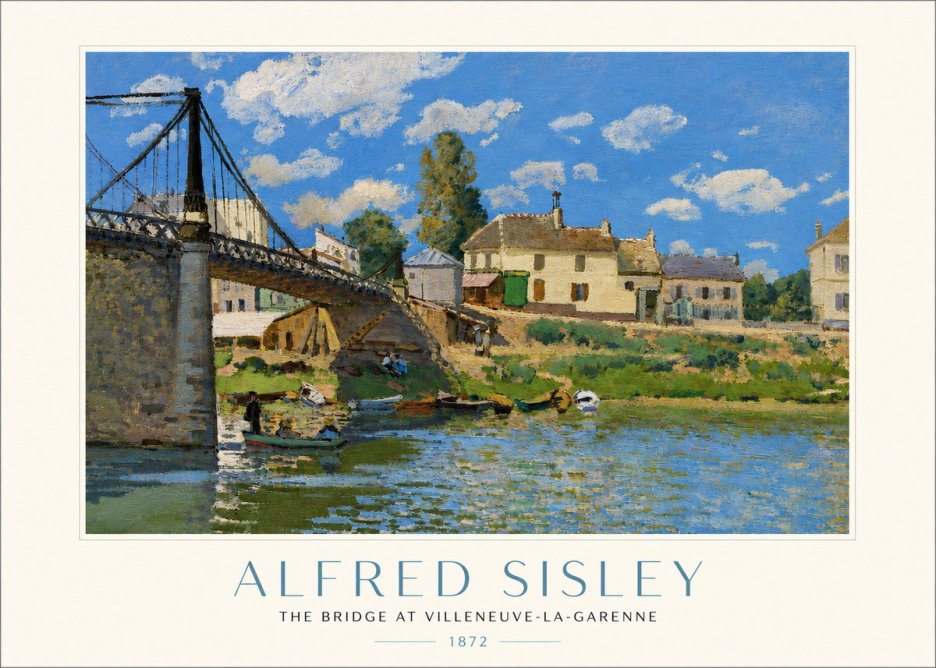 Sisley The Bridge at Villeneuve-la-garenne I No4 - Póster