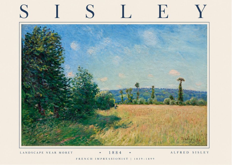 Sisley Landscape Near Moret, 1884 No4 - Póster
