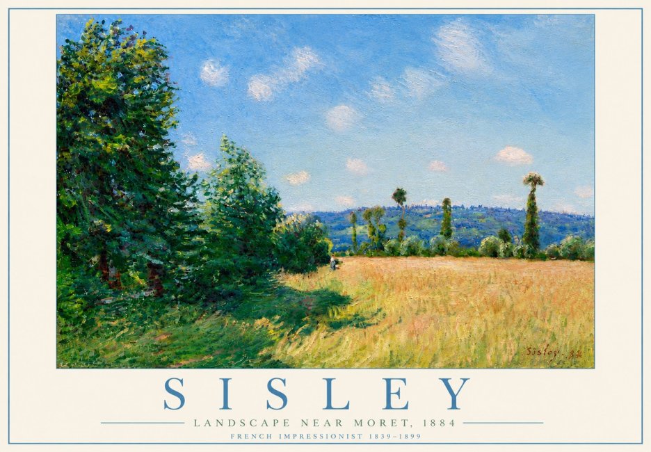 Sisley Landscape Near Moret, 1884 No6 - Póster