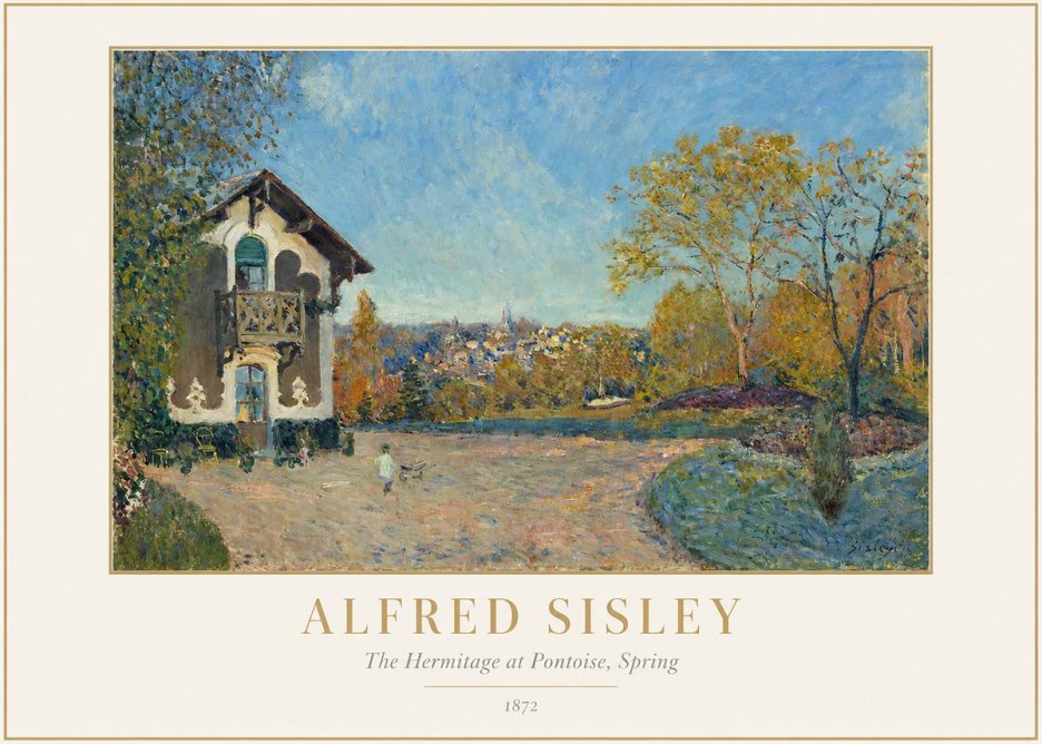 Sisley The Hermitage at Pontoise, Spring No1 - Póster