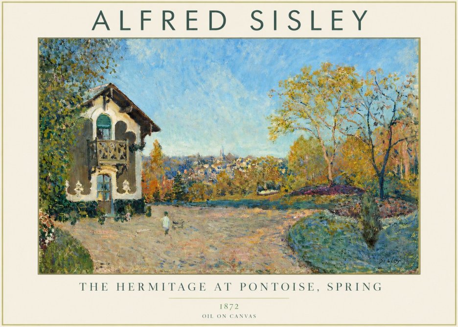 Sisley The Hermitage at Pontoise, Spring No3 - Póster