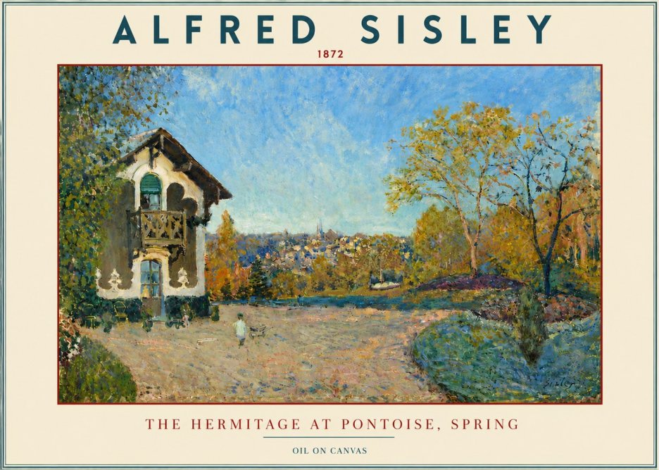Sisley The Hermitage at Pontoise, Spring No4 - Póster