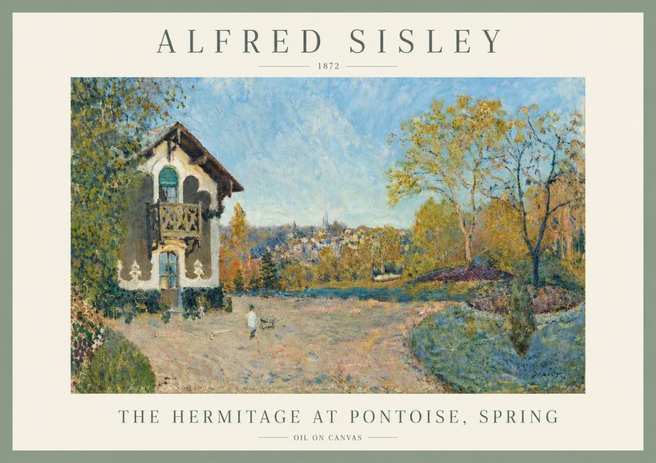 Sisley The Hermitage at Pontoise, Spring No5 - Póster
