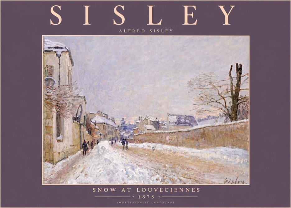 Sisley Snow at Louveciennes No5 - Póster