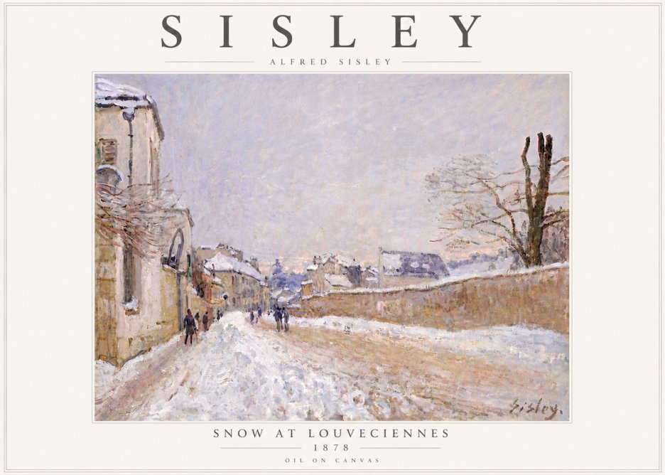 Sisley Snow at Louveciennes No6 - Póster