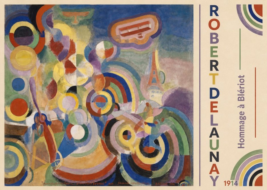 Robert Delaunay Hommage À Blériot 1914 No2 - Póster