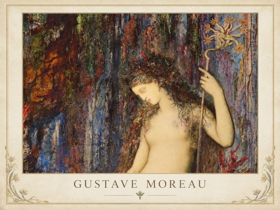 Gustave Moreau The Flower with the Human Head No1 - Póster