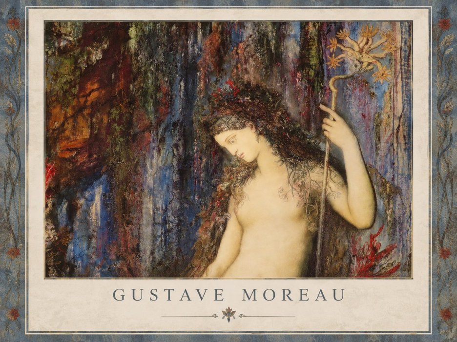 Gustave Moreau The Flower with the Human Head No2 - Póster