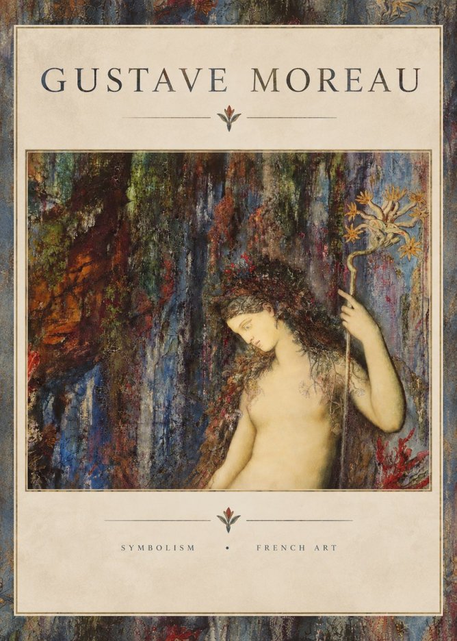 Gustave Moreau The Flower with the Human Head No3 - Póster
