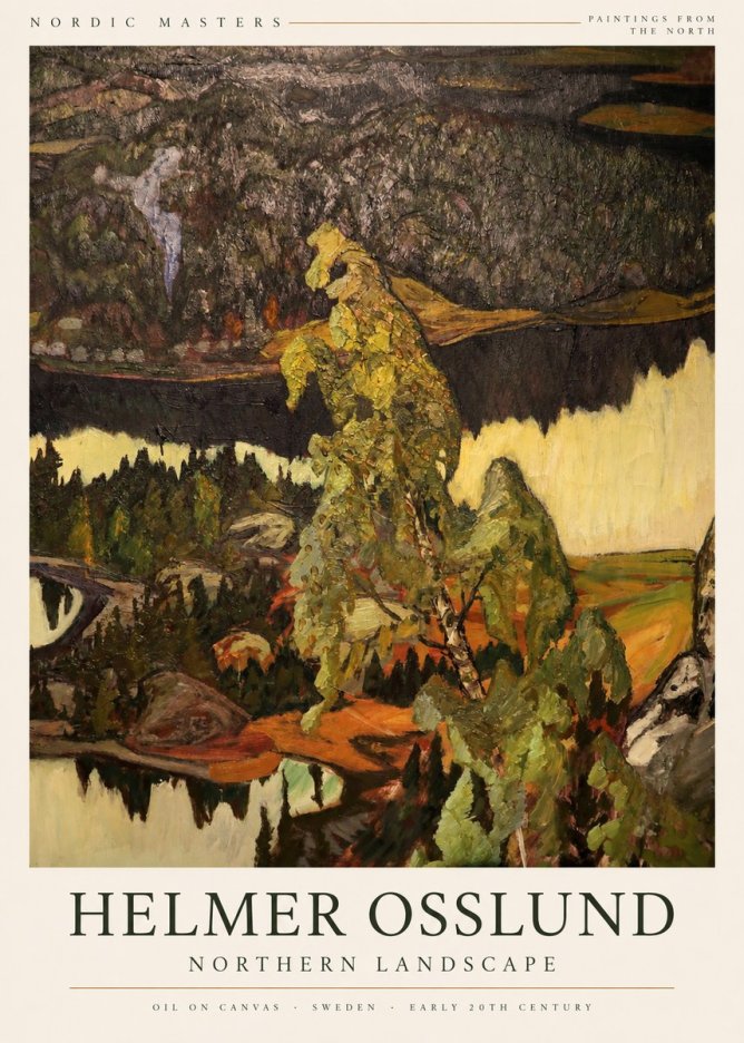 Helmer Osslund Northern Landscape No3 - Póster