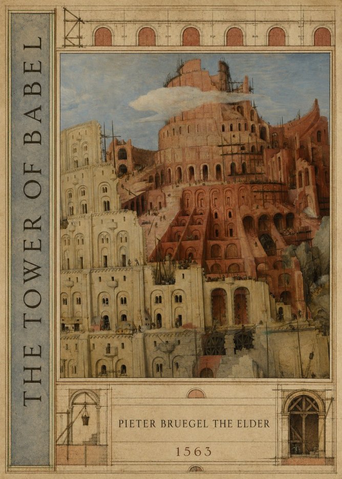 Pieter Bruegel The Tower of Babel XIII No3 - Póster