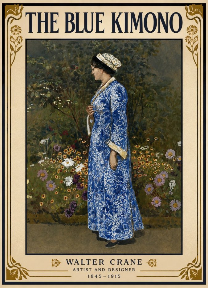 Walter Crane A Summer Garden No2 - Póster