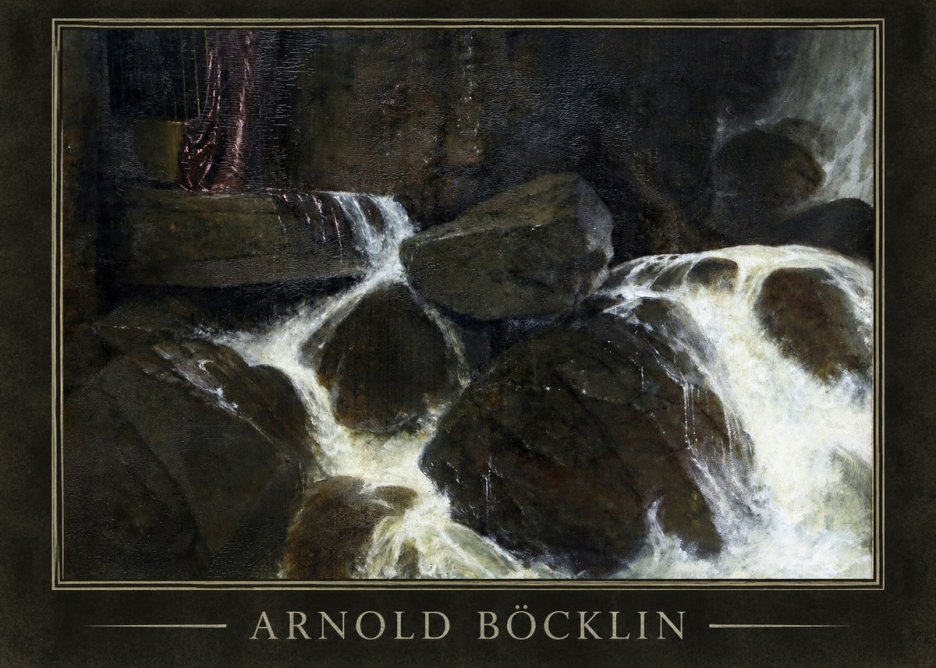 Arnold Böcklin The Nymph of the Waterfall No1 - Póster