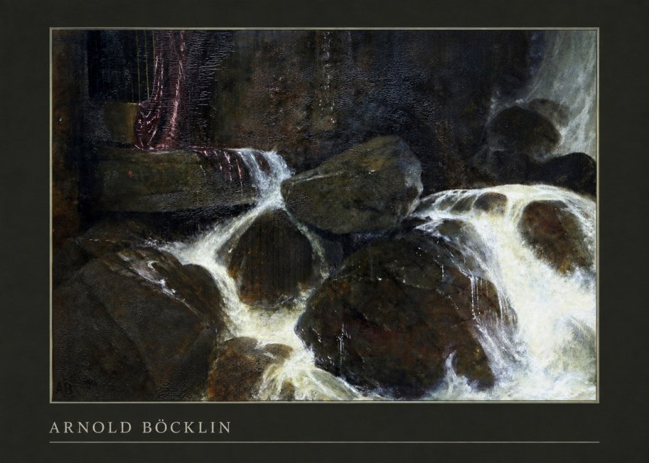 Arnold Böcklin The Nymph of the Waterfall No3 - Póster