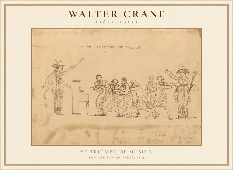 Walter Crane Ye Triumph of Musick No1 - Póster