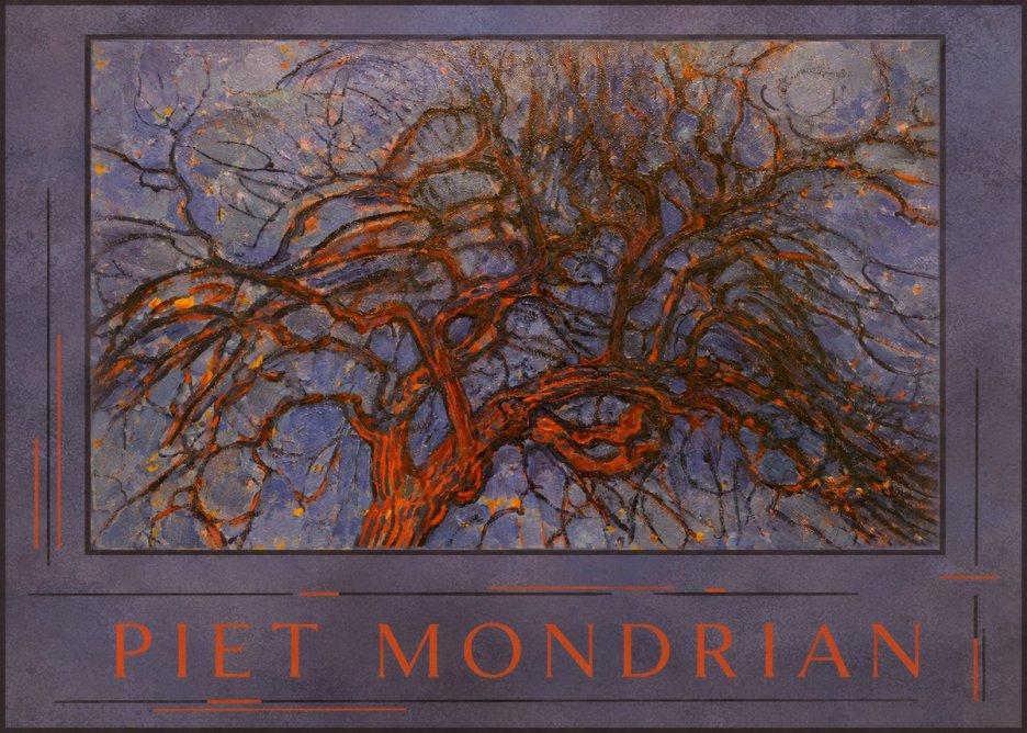 Piet Mondrian The Red Tree No3 - Póster