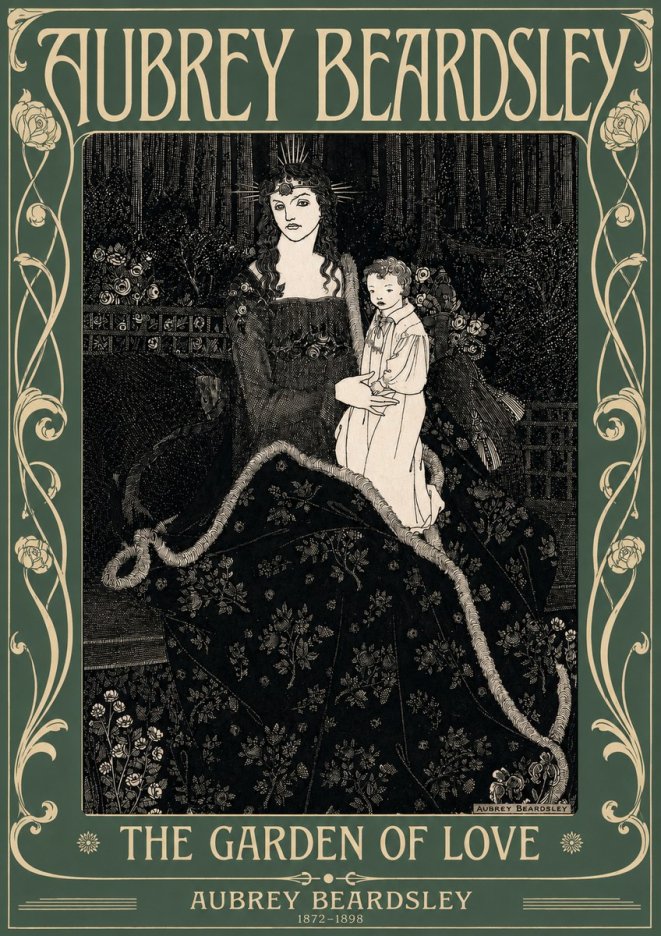 Aubrey Beardsley The Garden of Love No3 - Póster