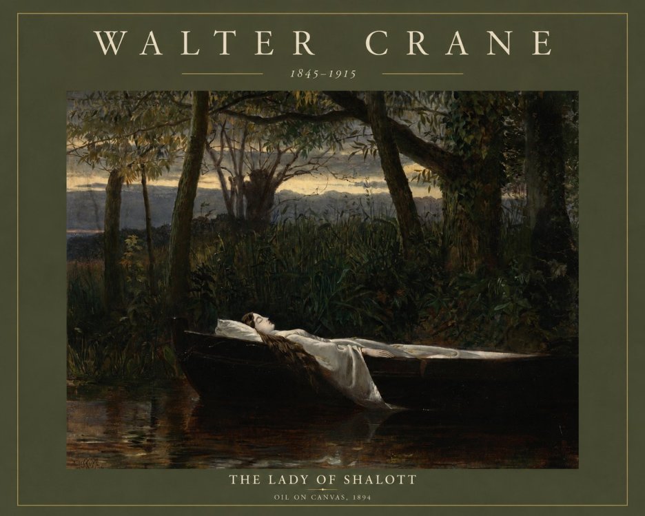 Walter Crane The Lady of Shalott No2 - Póster