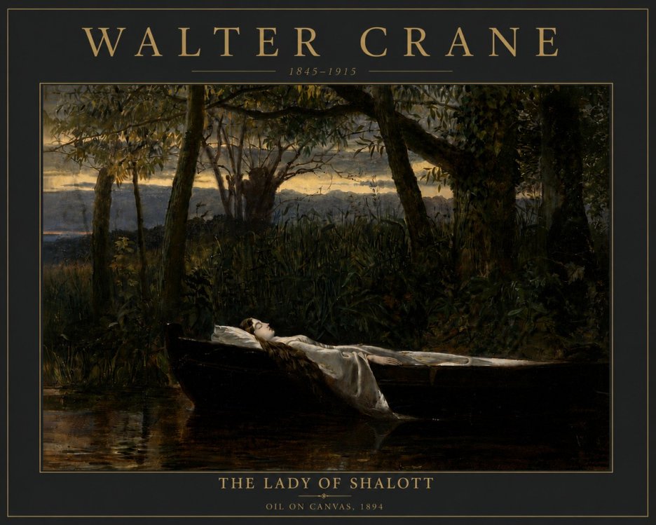 Walter Crane The Lady of Shalott No6 - Póster