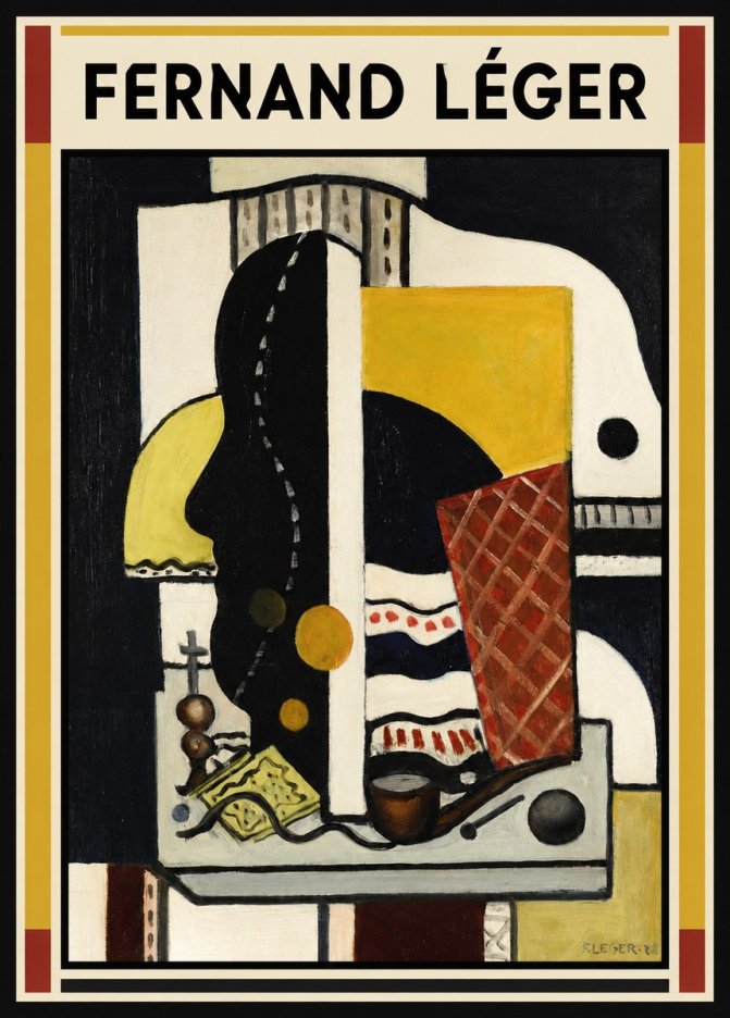 Fernand Léger Composition Au Profil No1 - Póster