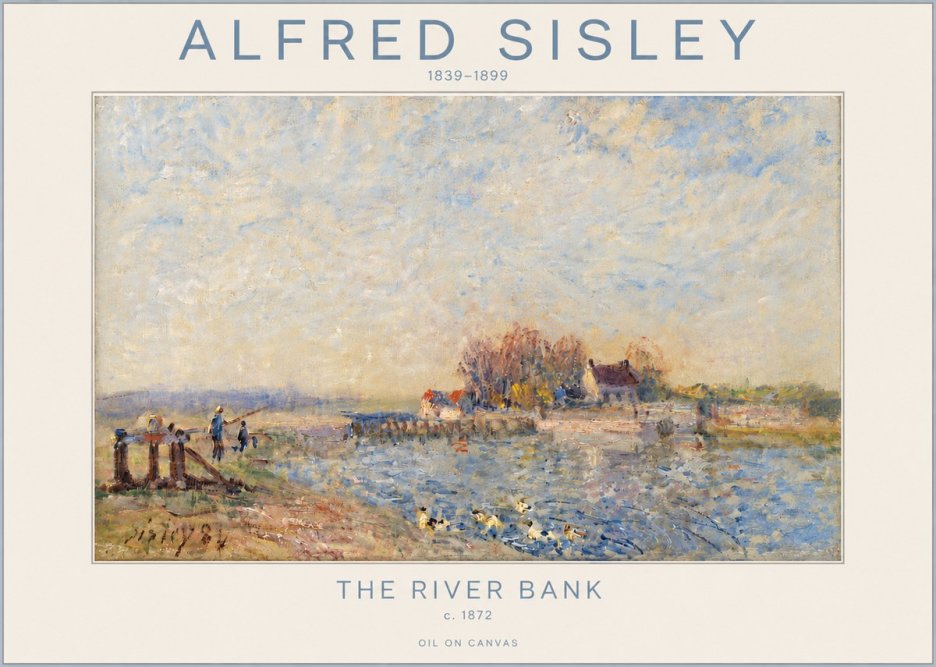 Sisley The River Bank I No4 - Póster