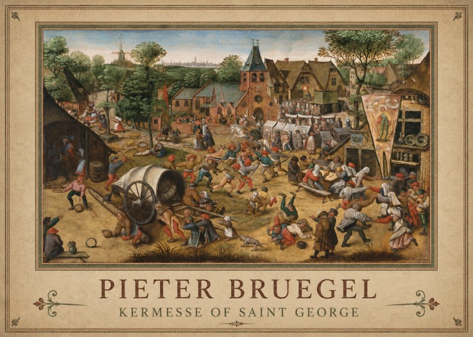 Pieter Bruegel Kermesse of Saint George No1 - Póster