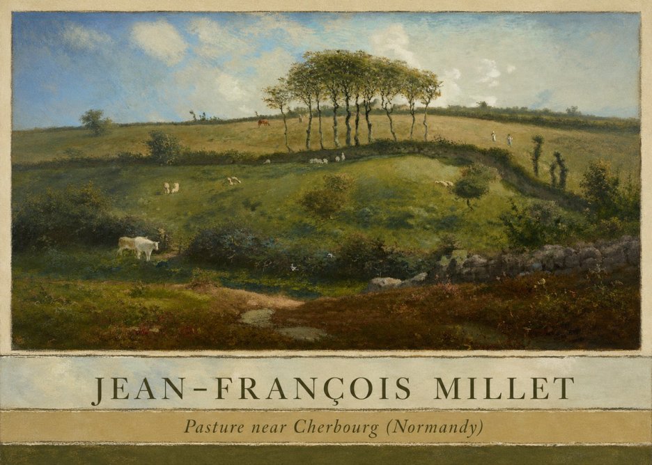 Jean-François Millet Pasture Near Cherbourg (Normandy) No3 - Póster