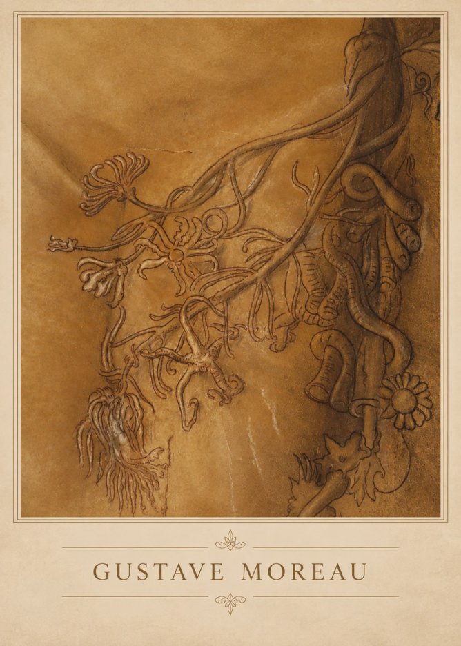 Gustave Moreau Organic Forms Study No2 - Póster