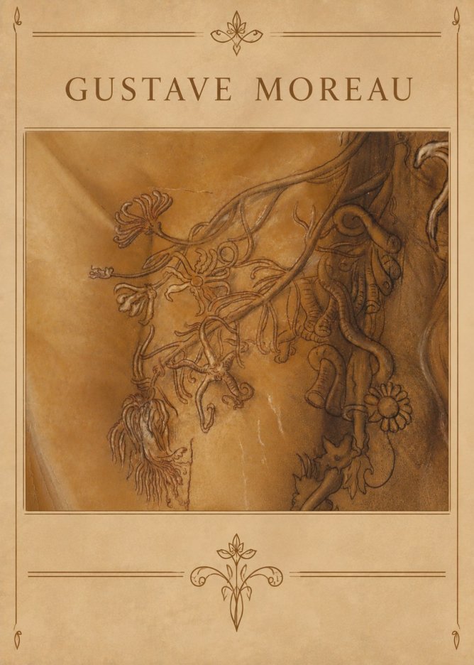 Gustave Moreau Organic Forms Study No5 - Póster