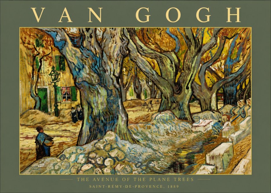 Van Gogh The Avenue of the Plane Trees No6 - Póster
