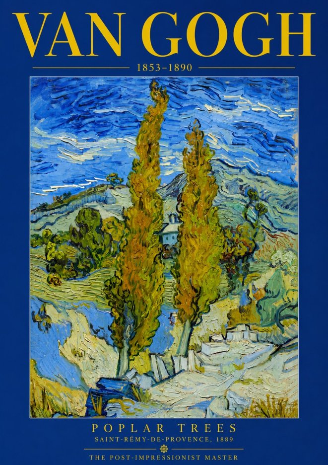Van Gogh Poplar Trees No4 - Póster