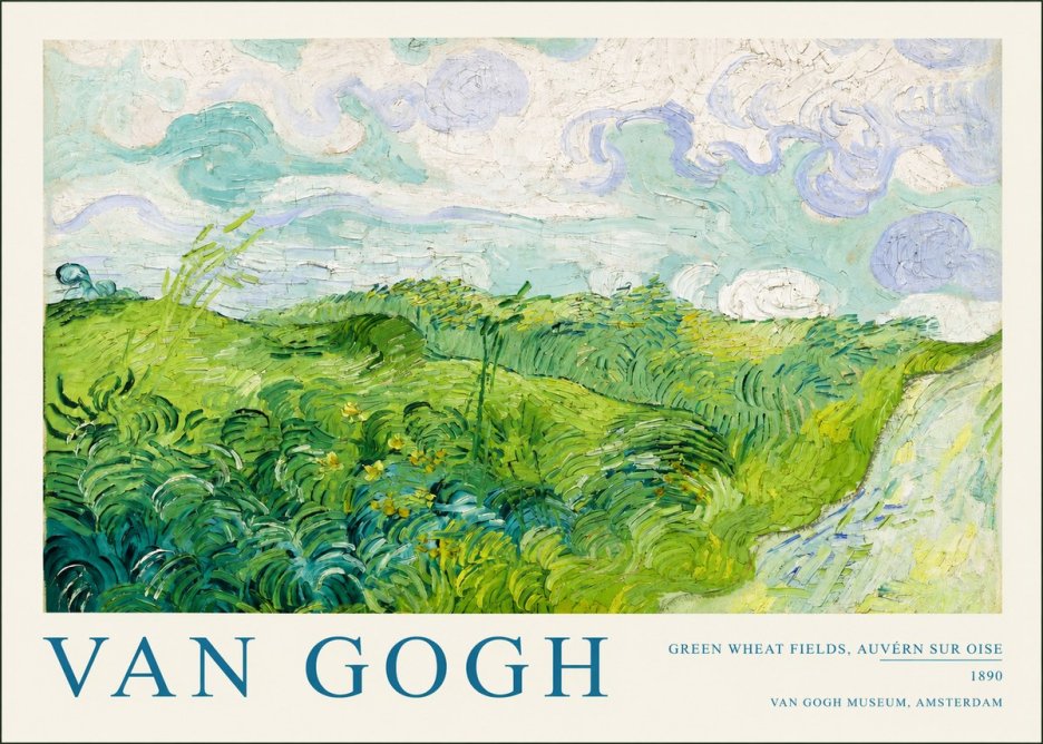 Van Gogh Green Wheat Fields, Auvern Sur Oise No2 - Póster