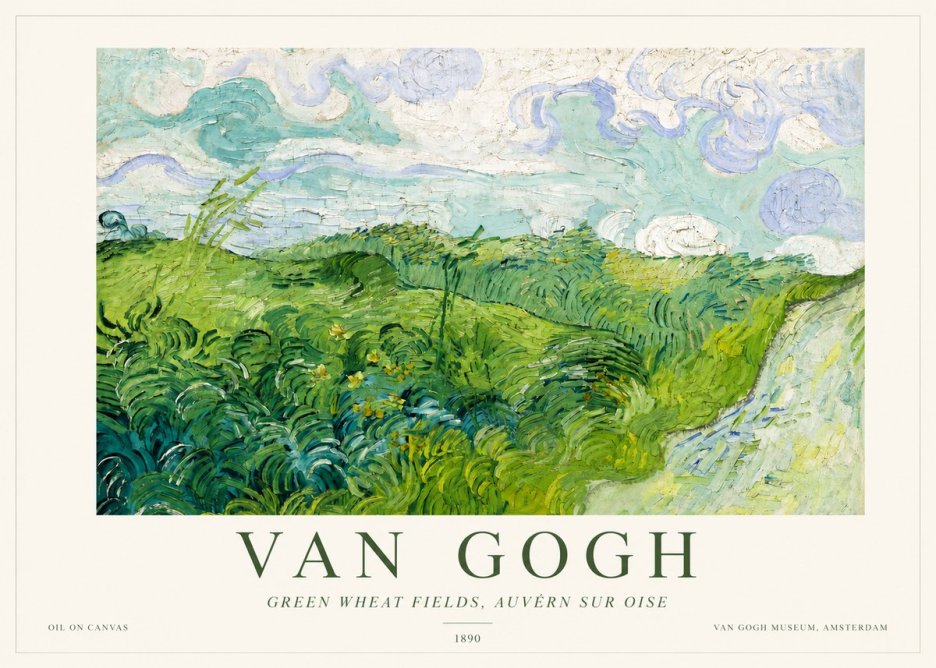 Van Gogh Green Wheat Fields, Auvern Sur Oise No3 - Póster