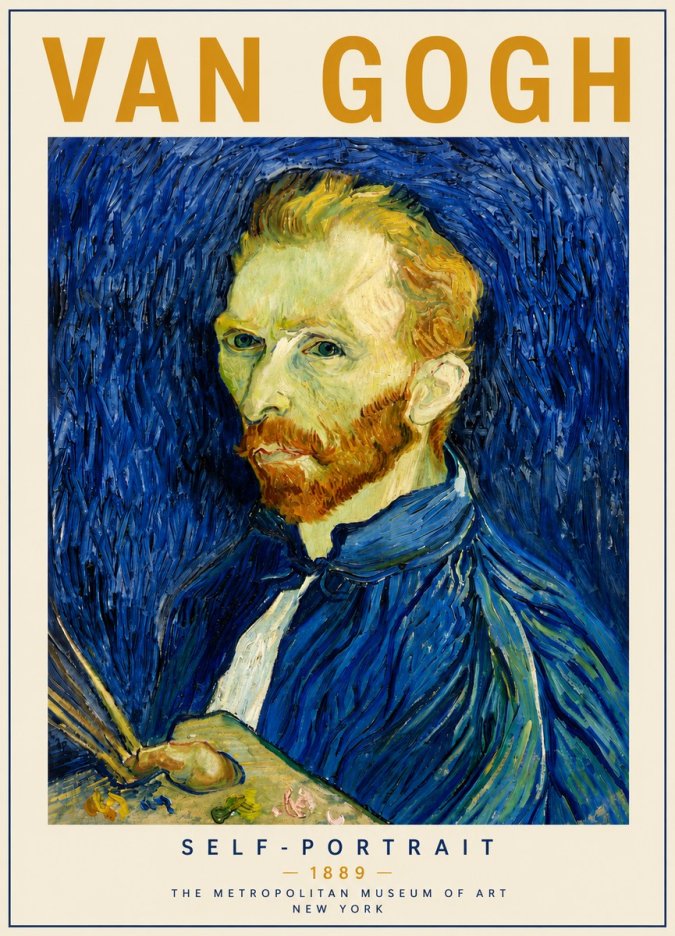 Van Gogh Self-portrait I No6 - Póster
