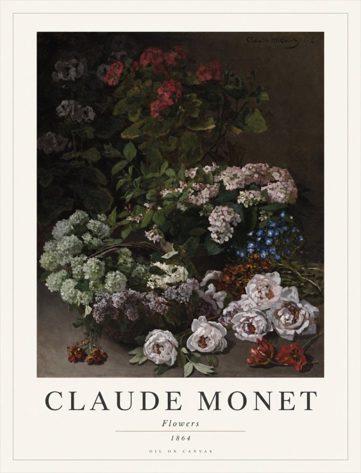 Monet Flowers No1 - Póster