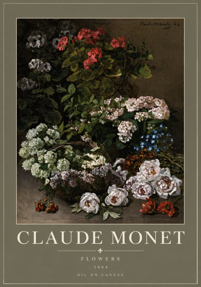 Monet Flowers No4 - Póster