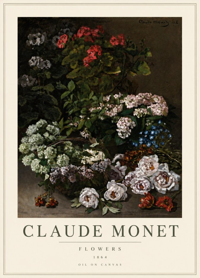 Monet Flowers No5 - Póster