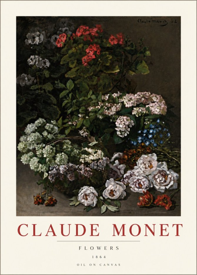 Monet Flowers No6 - Póster