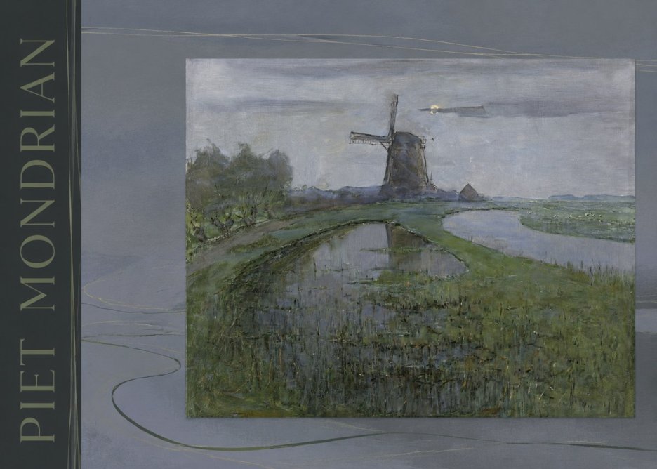 Piet Mondrian Windmill by the Water II No4 - Póster