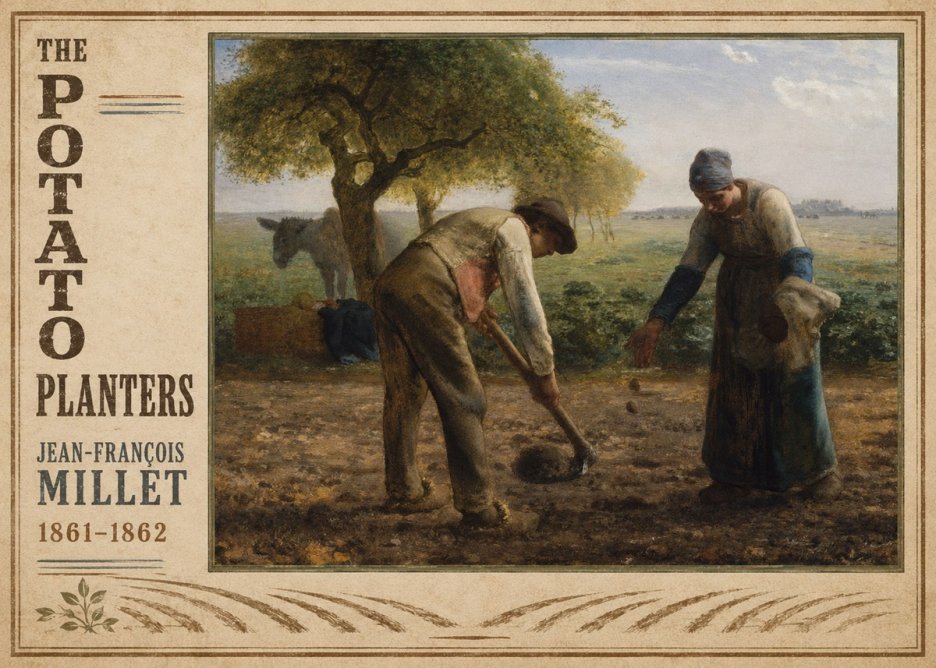 Jean-François Millet The Potato Planters No2 - Póster